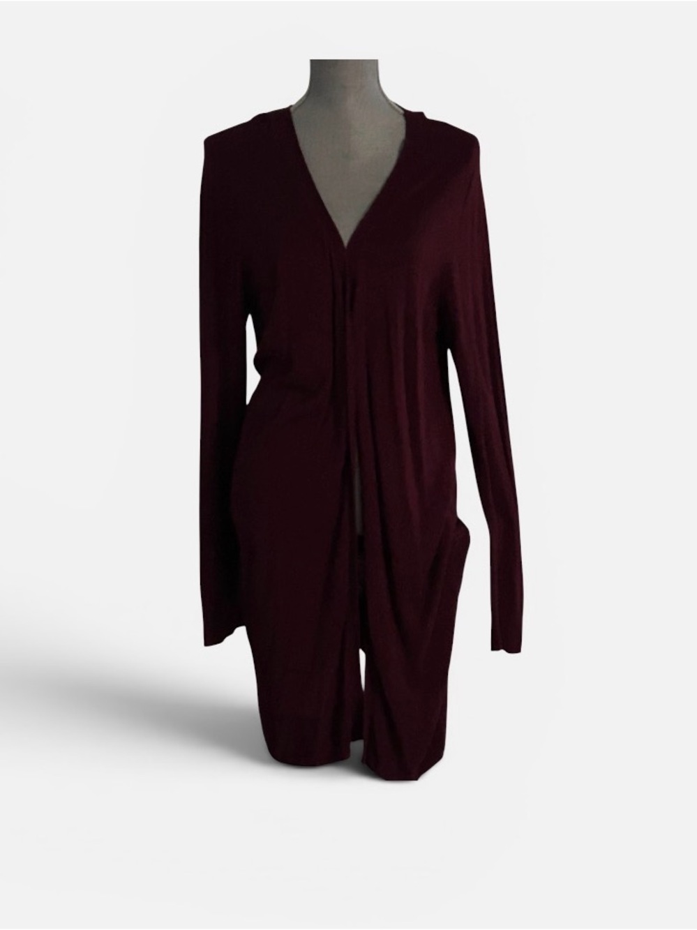 Simons Deep Burgundy Long Cardigan
